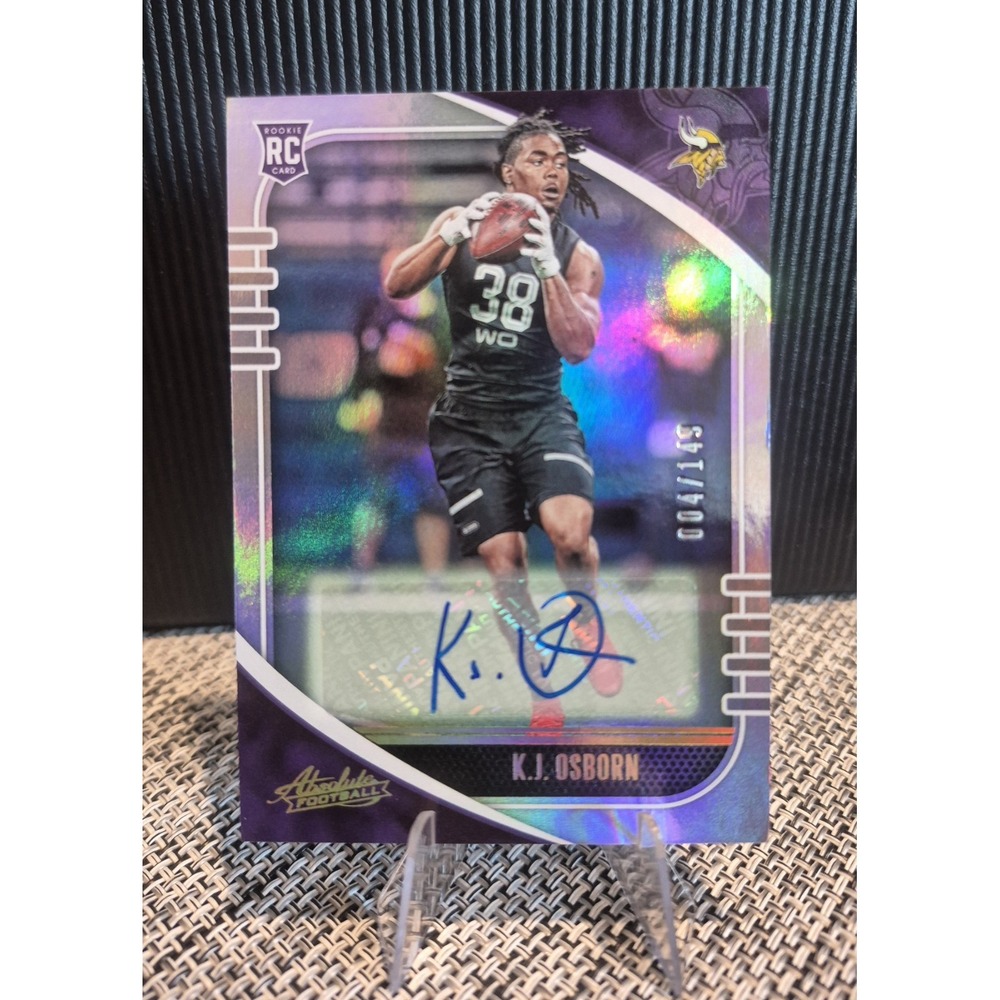 2020 Panini Absolute Rookie K.J. Osborn #169 Spectrum Signatures /149 (AU, RC)